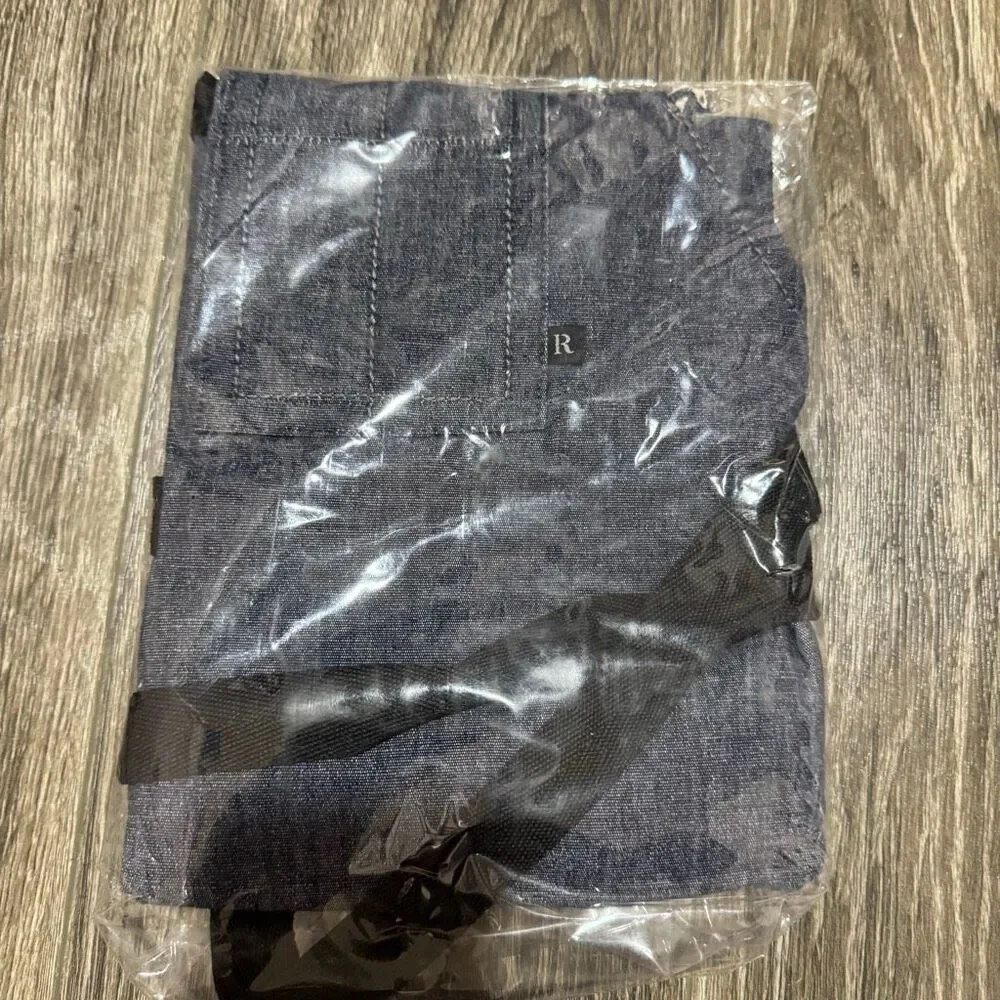 Reluctant Trading Classic Chef Apron, Blue Denim with Black Straps, Men or Women
